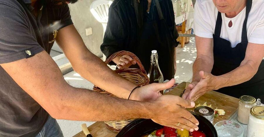 Melanes: Naxos Perivoli Farm & Cooking Class with Wood Fire - Arriving at Perivoli Farm Experience in Melanes