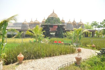 Morning Cooking Class in Organic Farm with Local Market Tour - The Best Thai Cookery School: an open-air farm kitchen outside the city