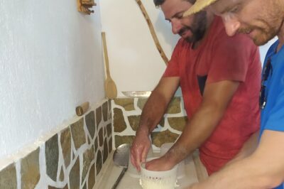 Naxos Farm Experience and cheese making - Milking, Then Rolling Up Your Sleeves for Kefalotiri