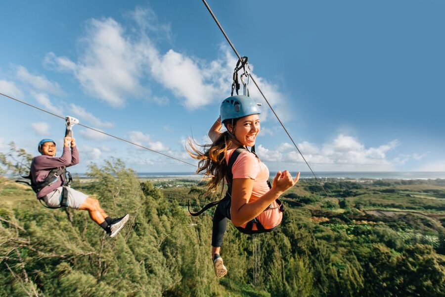 Oahu: North Shore Zip Line Adventure with ATV and Farm Tour - Eight dual zip lines: what you should expect from the ride