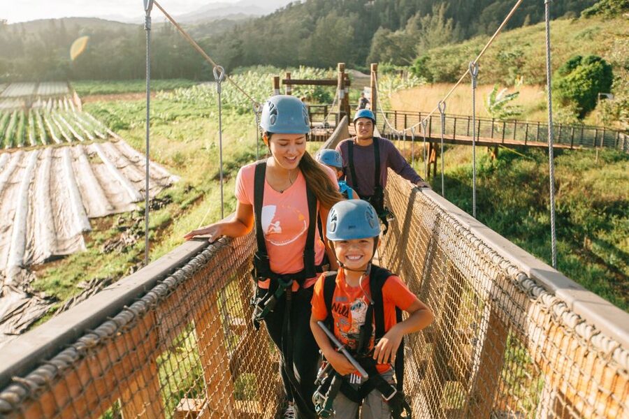 Oahu: North Shore Zip Line Adventure with ATV and Farm Tour - The in-between fun: sky bridges, boardwalks, rappels, and a floating stair case