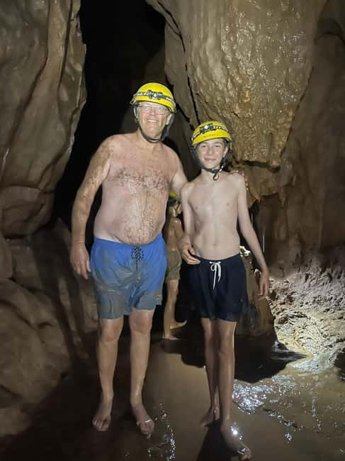 Phong Nha - Paradise Cave & Dark Cave - Duck Farm - Dark Cave afternoon: zipline, river walk, kayak, and that mud pool