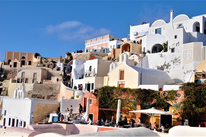 Santorini 5 Hour Private Oia Tour & Lunch/Dinner at a Local Farm - Oia’s main street: photos plus the real feel of the village