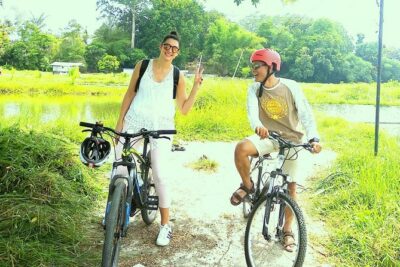 Yogyakarta Cycling Tour Around the Villages and Fish Farm - Start at Izzati Jogjatour: Bikes, Helmets, and a Quick Confidence Boost